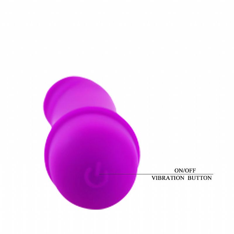 VIBRADOR EM FORMATO DE PÊNIS EM SILICONE COM 10 MODOS DE VIBRAÇÃO - PRETTY LOVE 5413