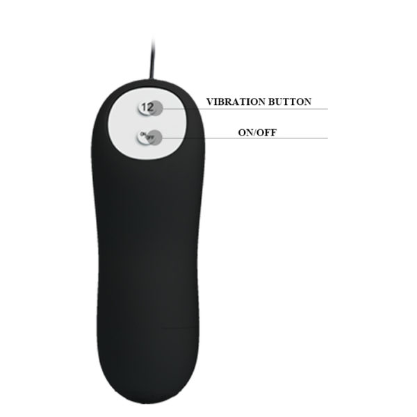 PLUG ANAL VIBRATÓRIO COM 12 MODOS DE VIBRAÇÃO - PRETTY LOVE 040038