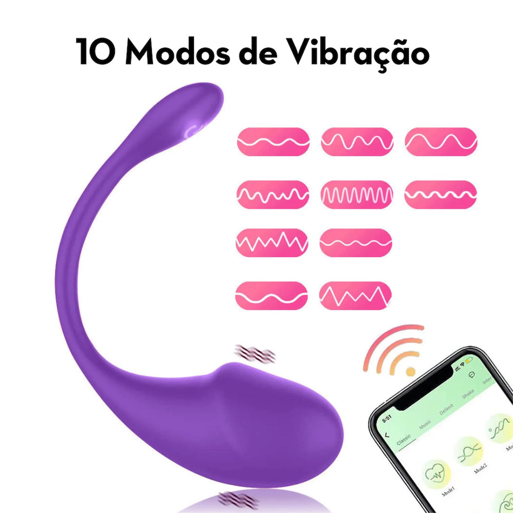 BULLET RECARREGÁVEL COM DETALHE NA GLANDE E CONTROLE VIA APLICATIVO 10 MODOS DE VIBRAÇÃO - IMPORTAÇÃO BR038