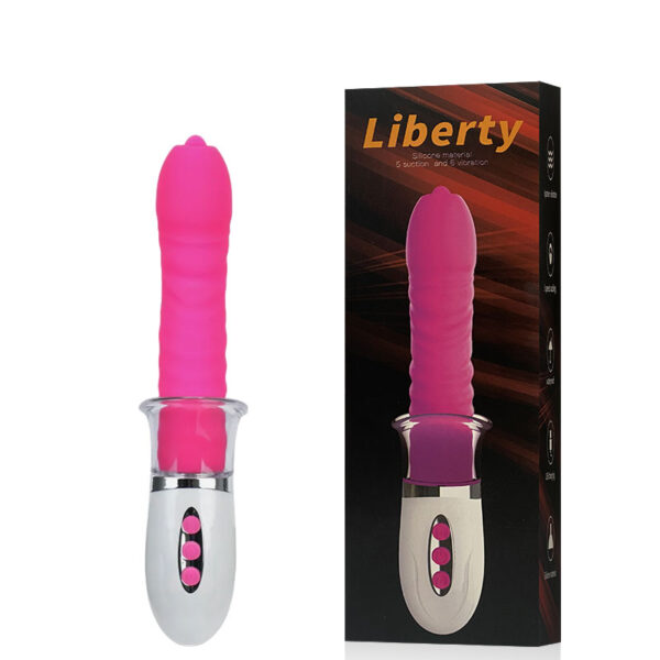 VIBRADOR RECARREGÁVEL BOMBA DE SUCÇÃO LÍNGUA ESTIMULADORA VAI E VEM 5 MODOS DE VIBRAÇÃO - IMPORTAÇÃO VR053