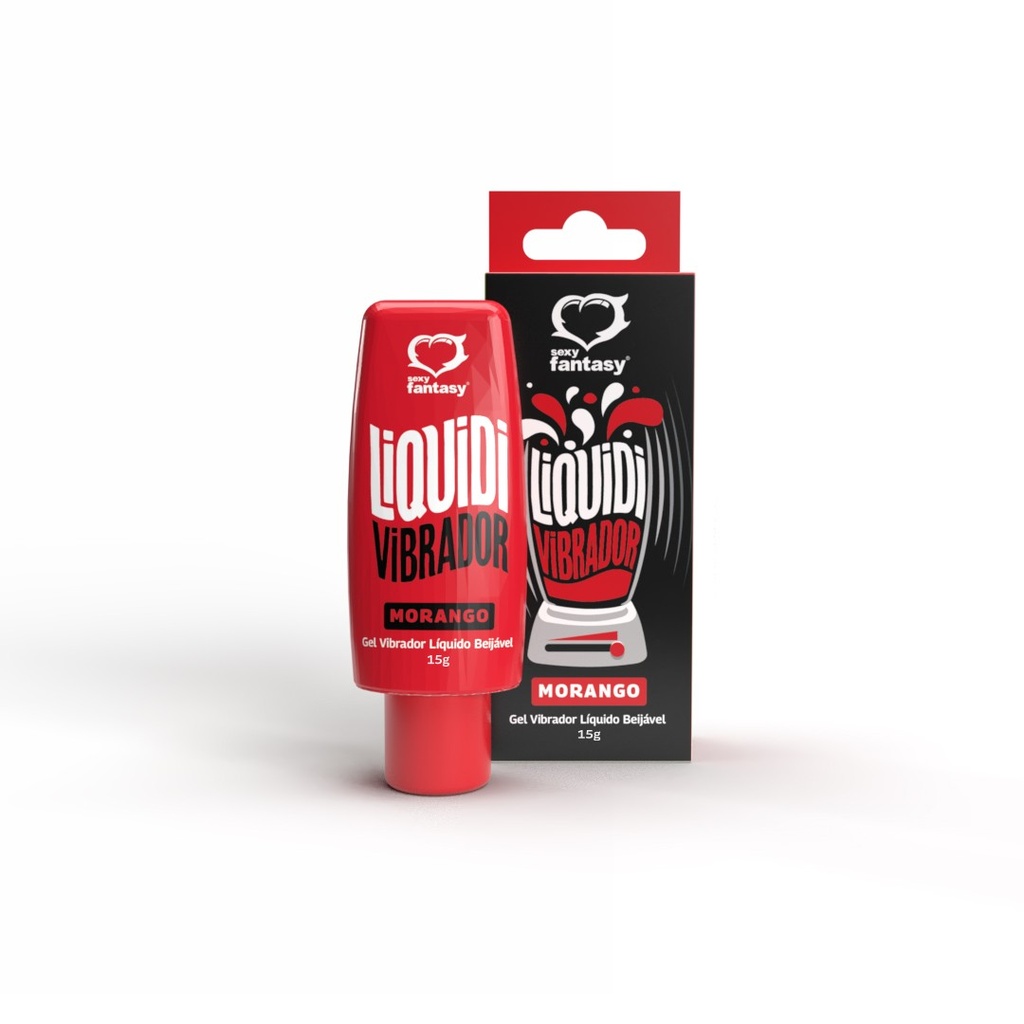 LIQUIDI VIBRADOR LÍQUIDO BEIJÁVEL MORANGO 15G - SEXY FANTASY