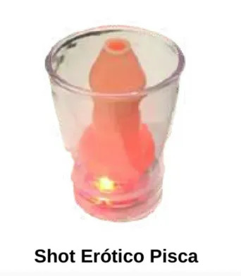COPO DE SHOT ERÓTICO QUE PISCA - IMPORTAÇÃO
