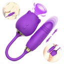VIBRADOR DUPLO FORMATO DE ROSA COM SUCÇÃO PENETRADOR COM MOVIMENTOS VAI E VEM 10 MODOS VIBRAÇÃO - IMPORTAÇÃO RS037 7633