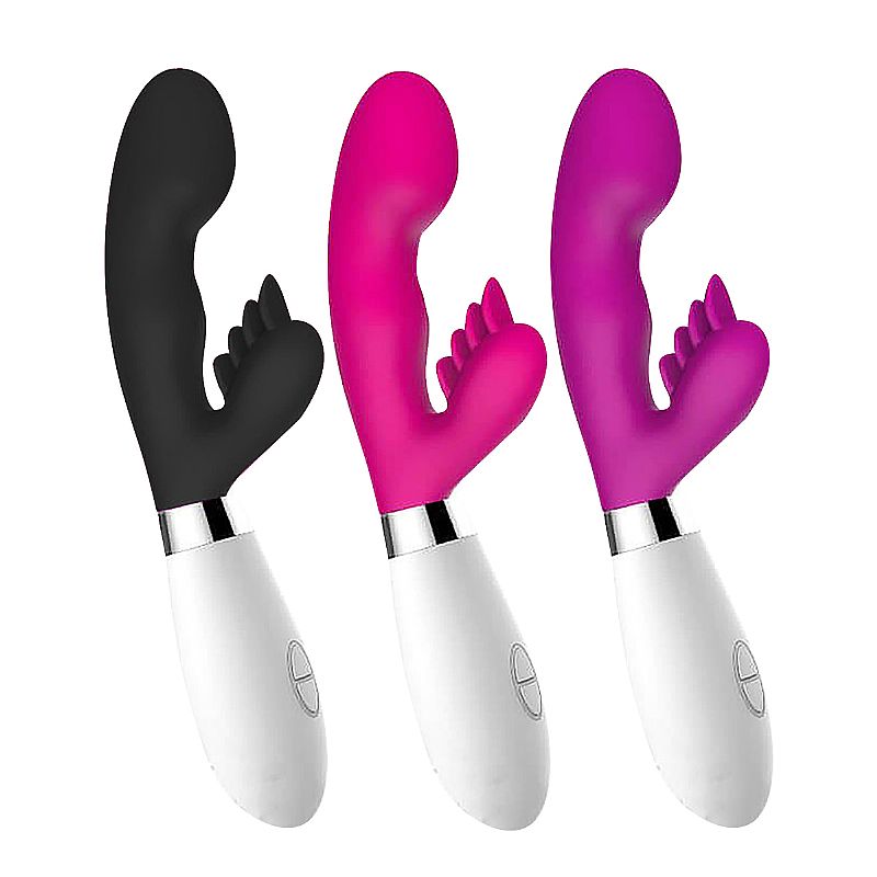 VIBRADOR COM ESTIMULADOR CLITORIANO E PONTO G E 10 MODOS DE VIBRAÇÃO - IMPORTAÇÃO 5371