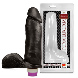 [0000952] PRÓTESE REALÍSTICA COM VIBRO INTERNO E SACO PRETO 20,5X4,7CM - SEXY FANTASY PCP031